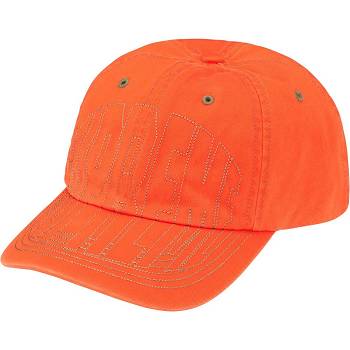 Orange Supreme Visor Stitch 6-Panel Hats | Supreme 504BC